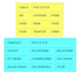 Práctica de verbos irregulares por medio de un juego
